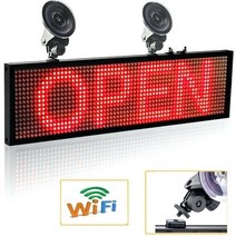 차량용전광판 LED 미니전광판 간판 오픈 영업중 34cm led 자동차 led 기호 빨간색 텍스트 앱 제어 wifi 프로그래밍 가능한 스크롤 메시지 디스플레이 보드 전자 69, 협력사