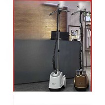 스팀다리미 의류 스팀기 스탠딩 옷걸이 지지대 손잡이, 흰색 + 천