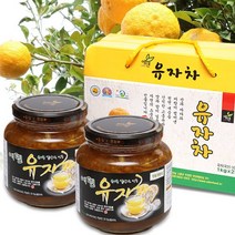 2022년 무농약 햇유자로 만든 에덴식품 고흥유자차(유기농설탕-1kg 2병) 유기농설탕으로 만든 유자차 유자청