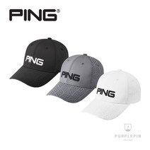 삼양정품 핑 2022 남성 6각 패턴캡, 블랙