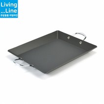 경질 피막 볶음팬 사각 순대볶음 곱창 철판 닭갈비 토스트판 쭈꾸미볶음 불판 구이판 업소용 가정용 캠핑용 불판 로스 구이팬 캠핑 후라이팬, [LL] 경질사각볶음팬-KSJ-소