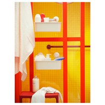 이케아 TISKEN 욕실 흡착식 바구니 화이트 203.812.54