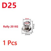 새로운 둥근 강한 네오디뮴 자석인양 깊은 바다 낚시 홀더 반지 눈 볼트 D16-D42 장착 냄비를 당기는, 03 1 Pcs D25 Rally 20kg