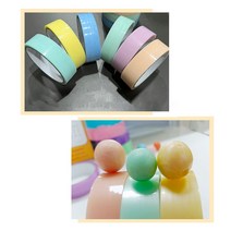 QDY 대왕 끈끈이 볼 테이프 공 만들기 장난감 집콕 말랑이 찐득볼 무지개 세트 6cm, 1롤, 오렌지