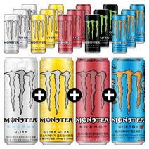 355ml x 20캔 혼합선택 몬스터 에너지 슬릭캔 제로 망고, 01){울트4+시트4+펀치4+망고4+그린4}
