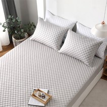 대우침장 [대우침장] 아이닉스 순면 누빔 침대 매트리스커버 (맞춤제작) 가로200이하 세로210이하