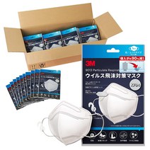[Amazon.co.jp 한정] 3M 마스크 바이러스 비말 대책 KF94 [100 장] 부직포 편안한 모양 흰색 케이스 판매 KF94W1CASE