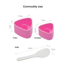 미니 DIY 스시 금형 Onigiri 점심 주방 스시 만들기 금형 식품 프레스 삼각형 스시 메이커 키트 일본어 Bento 기계 금형, 03