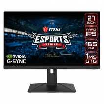 게임용모니터 MSI G273QPF 눈부심 방지 슈퍼 내로우 1ms QHD 2560x1440 165Hz 재생률 틸트 조정 IPS 게임 27 인치 휴대용 모니터, 1.g273qpf