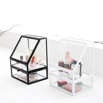 주앤지 화장품 수납 정리함 향수 립스틱 정리함 튼튼한 내맘대로 조립식 화장품 정리함, 화이트 - 3칸 서랍함