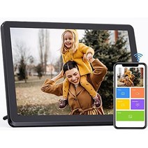 디지털 포토 프레임 WiFi 10인치 IPS 터치 스크린 1920 x 1080 고화질 디스플레이 사진 프레임 자동 회전 8GB 스토리지 앱 이메일 클라우드를 통한 공유, 10 inche with WIFI, Black