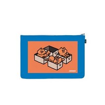 바보사랑 MAMAMA 캔버스 클러치백(파랑주황상자).마마마