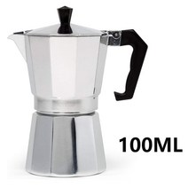 커피머신 커피메이커 커피기계 에스프레소기계Moka Pot 이탈리아 커피 머신 에스프레소 알루미늄 게이저, 한개옵션1, 02 100ML