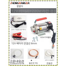 자동차정비공구 자동차 셀프 정비 자체 오일 교환 공구 펌프 기어 전동 신, 06. 12V 220V 겸용 가정용 신형 100W 호스