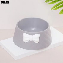 개대야 개볼 고양이볼 리본 물대야 고양이 물대야 방타 밥대야 고양이 개 범용 애견용품, 고급 그레이[업그레이드 모델], 안전 pp 소재【용량 600ml】