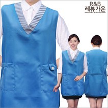 레뷰가운 AE314 앞치마 경로당 요양보호사 복지센터 간병인, 1개, AE314_블루77