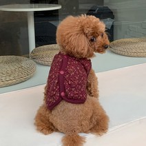 [COCOPAPA] 코코파파 국내생산 동백이 겨울조끼 XS~2XL, 와인