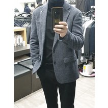 바쏘옴므 이태리 수입원단 울 캐시미어 트위드 콤비자켓 WSW4JS08A