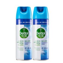 데톨 항균 스프레이 450ml 2개 살균 뿌리는 소독제 캠핑 텐트 에탄올 의류 침대 신발, 항균 스프레이 크리스프브리즈 450ml 2개