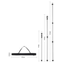 사이드폴대 우드폴대 타프메인폴대 캐노피 스토퍼, 항공 알루미늄합금 실버 2개 30mm