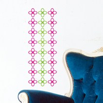 창문스티커 북유럽패턴2-꽃3 완-A타입 포인트그래픽스티커