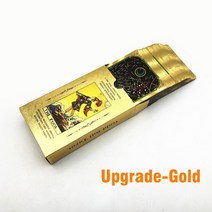 유니버셜웨이트타로카드 동양 색채 전화 클럽 주역 신점1데크 골드 타로 플라스틱 오라클 카드 방수 내구성, 01 Upgrade-Gold-1 Deck