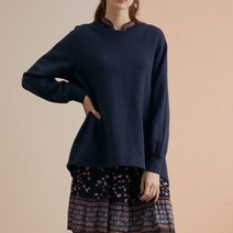 써스데이아일랜드 여성 블라우스 기본티 라운드넥 코튼 루즈핏 오버핏
