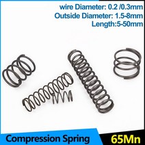 쇽업쇼바 쇼바 자동차 뒤 좌우공용 하체부품 65Mn Cylidrical Helical Coil 압축 충격 흡수 압력 리턴 소형 스프링 백 WD 02mm 03m 568EA 6 호환, 45mm (10PCS), 0.3mm