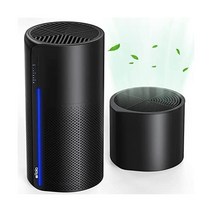Afloia HEPA 가습기가 있는 공기 청정기 가정용 알레르기 애완 동물 털 훈연기 냄새용 3단계 H13 필터 증발 가습기 자동 꺼짐 7가지 색상 조명이 조용한 청정기 블랙, Large
