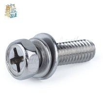 특수볼트Gb9074.13 304 스테인레스 스틸 크로스 헤드 외부 육각 3 조합 나사 M4 M5 M6 M8 볼트 6 각 결합, 03 M5 50pcs_12 16mm