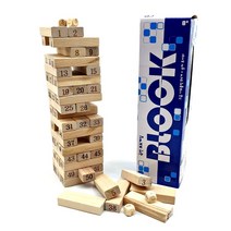 나무블럭 54pcs 원목 보드게임 복불복 룰렛 장난감 게임
