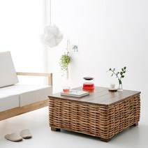 마켓비 PASAR 테이블 8080 라탄 CR0006/2 거실테이블 티테이블 거실탁자 원목테이블