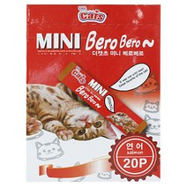 더캣츠 고양이 간식 츄르 미니베로베로 20P 5팩, 연어20P