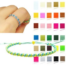 나일론 매듭실 0.4mm 0.5mm x 5야드 (450cm) 마크라메 매듭끈 실 반지 팔찌 만들기 키링 마스크스트랩 매듭 공예, 35 애쉬민트