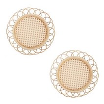 플라워 우드 티코스터 격자받침 2p