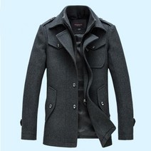 ANKRIC 가을 겨울 남성 코트 모직 재킷 양복 칼라 남성 셔츠 남성 비즈니스 코트
