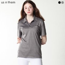 [어스앤뎀] [US N THEM] 쿨 라인 카라 티셔츠 (남녀공용) (택가격39800원)