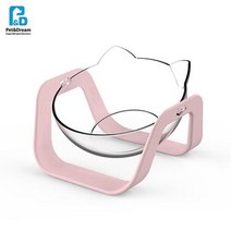 유니크한 아기 고양이 핑크 사료그릇 반려묘 애묘용품, 상세페이지 참조