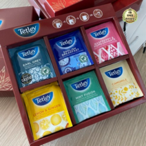 테틀리 홍차 허브차 선물 세트 + 쇼핑백 세트, 81세트, 티백 6종 x 4p + 쇼핑백