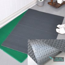 우천 비올때 바닥 빗물배수 고무매트 미끄럼방지 PVC 현관바닥 눈비, 그레이, 1개