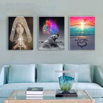 DIY 보석십자수 비즈 큐빅 그림 퍼즐 선물 인테리어, D1034 고요호수