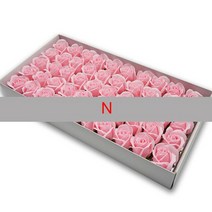 럭키스톤 돌 이색수집품 50 개상자 인공 비누 장미 꽃 웨딩 장식 diy 지주 꽃 머리 웨딩 파티 크리스마스 발렌타인, N