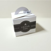 소소한 하루 선물 답례용 손잡이상자 블랙 땡큐 화이트 핸들 상자 10set