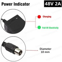 전동킥보드충전기 배터리용 전기자전거 배터리 어댑터 충전기 tangspower 48v 2a 전기 납산 57.6v 납산 전자 스쿠터 오토바이, rca, 에게