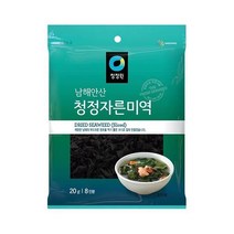 청정원 맛있는밑반찬 남해안산 청정 자른 미역 8인분 맛있는 20g 돌답례품 냉국 간단한요리 간편식, 28개