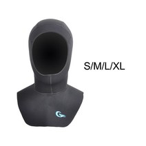 남녀공용 네오프렌 잠수복 다이빙 후드 캡 서핑 수상 스포츠용 보온 5mm, 04 XL