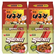 농심 짜파게티 10p + 얼큰한 너구리 10p, 25박스