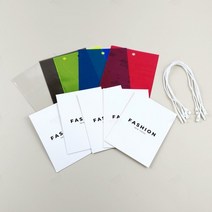 PVC 의류 택 방수 상품 행택 옷 라벨 태그 컬러 종이택, 블랙