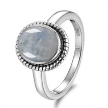 여성 은반지 여름 실버반지 커플 새로운 패션 8x10mm 타원형 천연 월장석 반지 의 925 실버 보석 반지 도매 선물 빈티지 파인