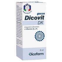 Dicofarm dicofarm dicovit dk drops 6 ml- 비타민 D3 및 K1의 식품 보충, 5개